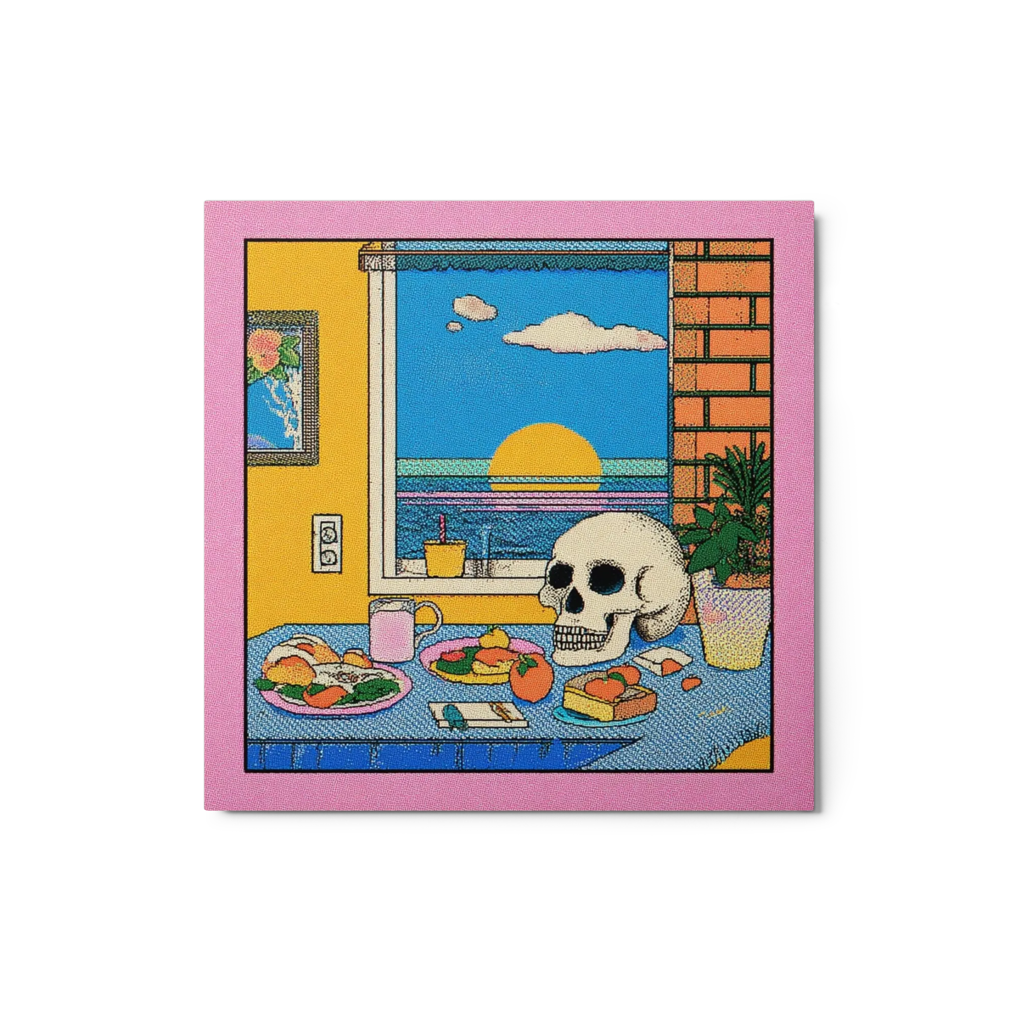 Still Life with Sunset and Skull