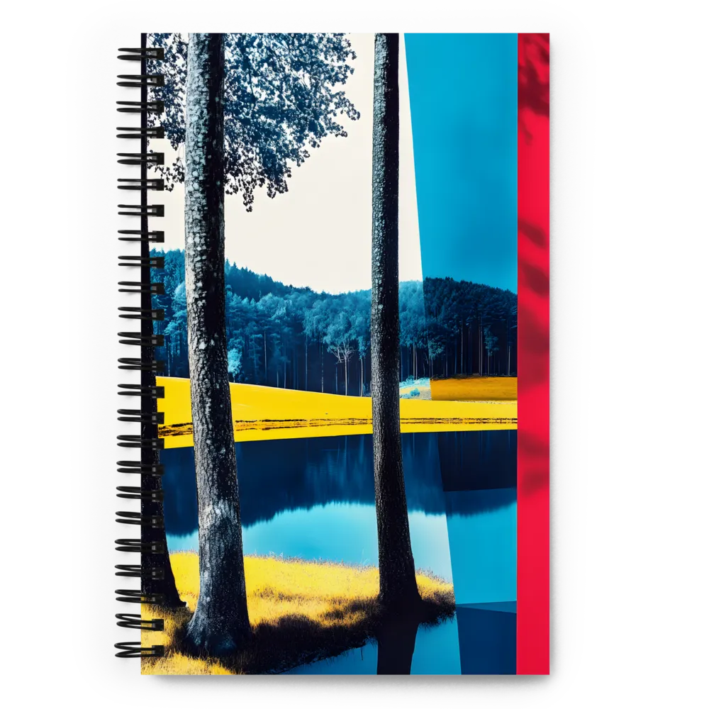 Abstract Color Bloc Landscape 
 Spiral Notebook | 140 pages