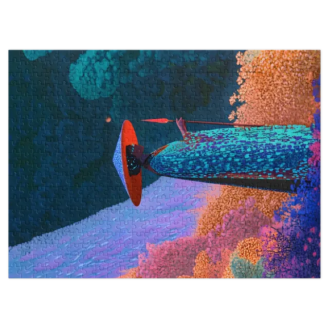 Woman in Vibrant Landscape | Jigsaw Puzzle (252/520 pieces)