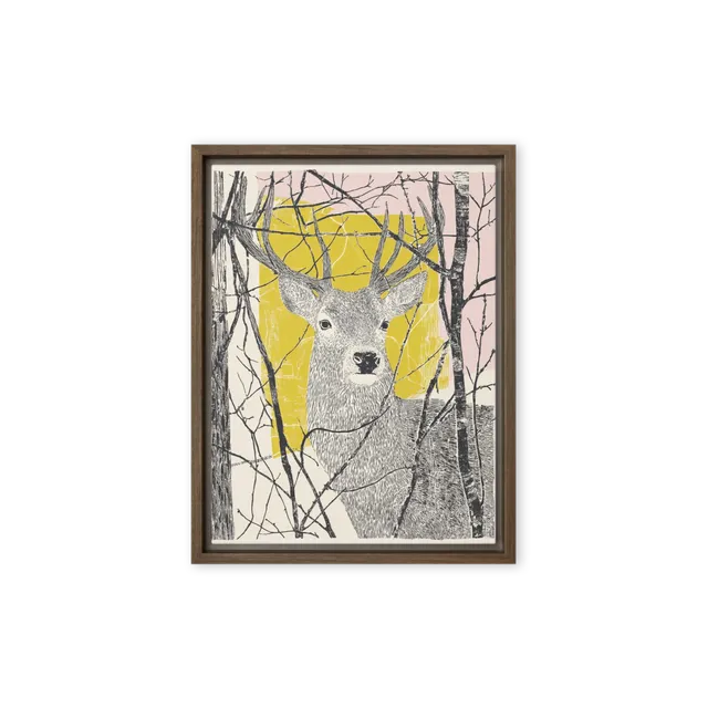Stag in the Forest | Art Print