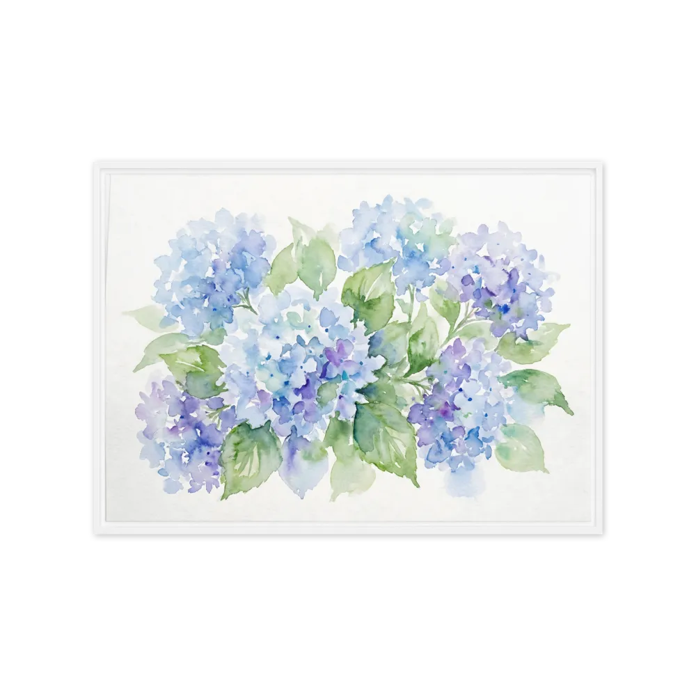 Blue Hydrangea Watercolor 
 Metal Print | 20″x 30″