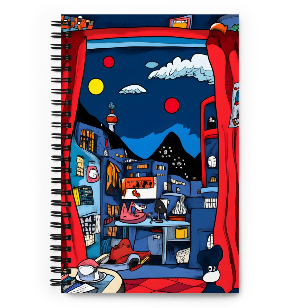 Whimsical Cityscape at Night