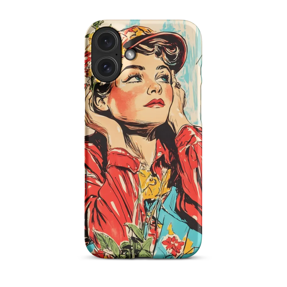 Illustration of a Woman with Flowers | Phone Case