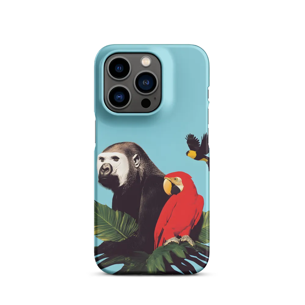 Gorilla and Parrot Digital Art | Phone Case
