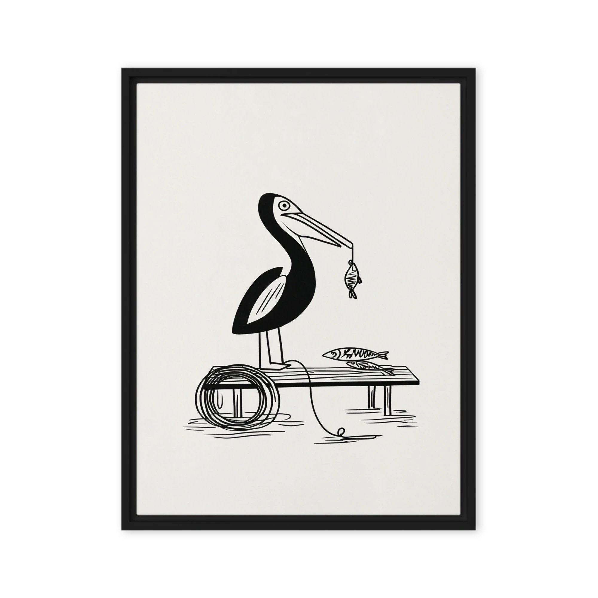 Pelican and Fish | Art Print