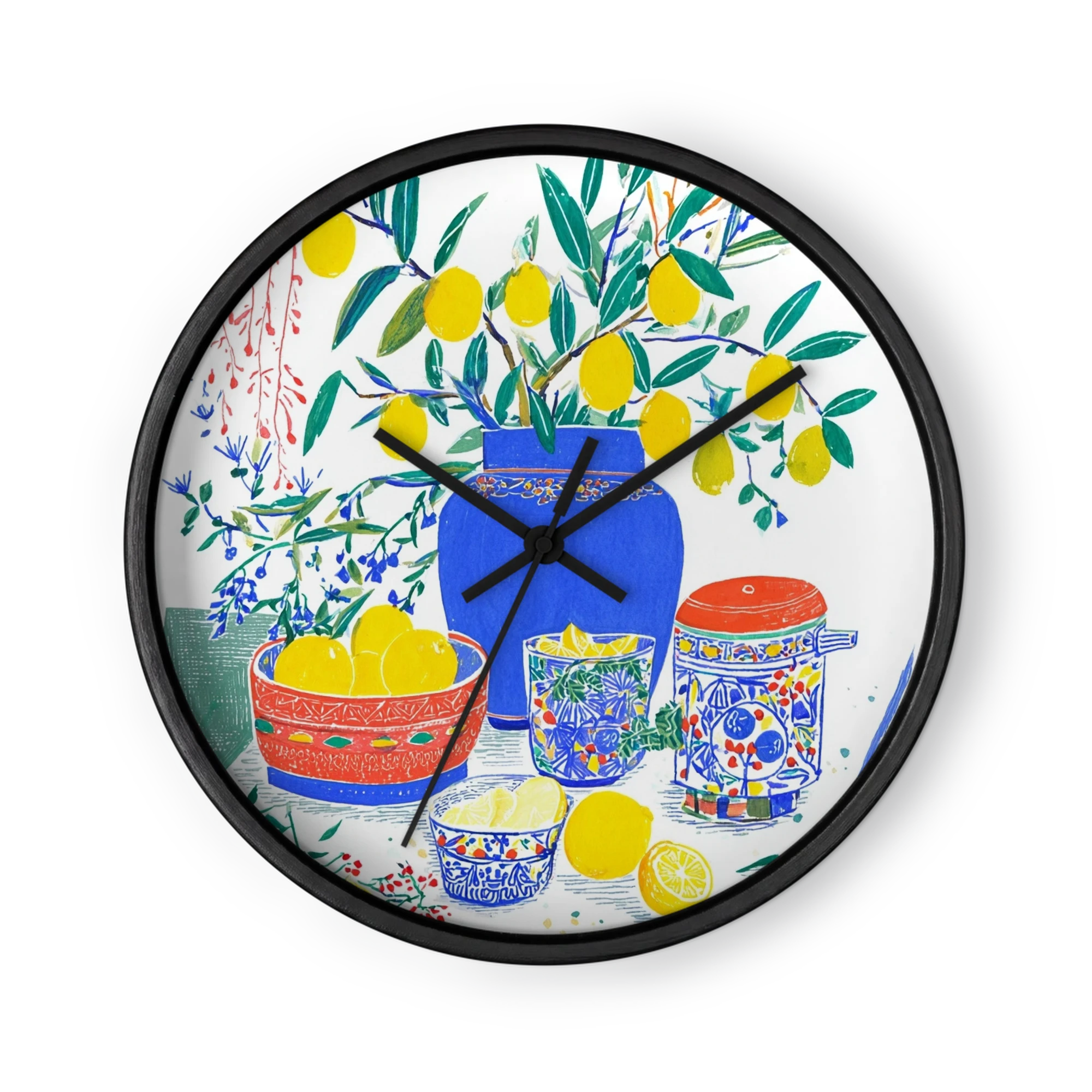 Lemons and Blue Ceramics