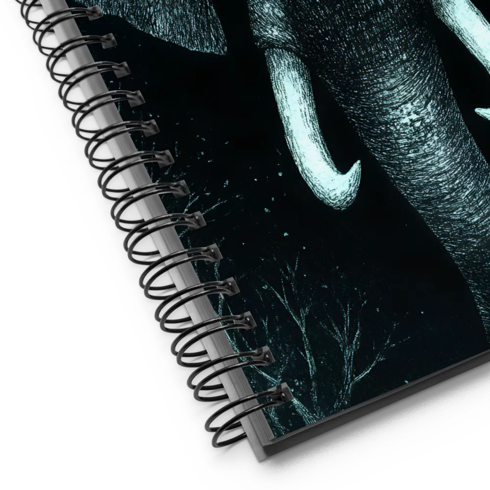 Elephant Under Twin Moons 
 Spiral Notebook | 140 pages