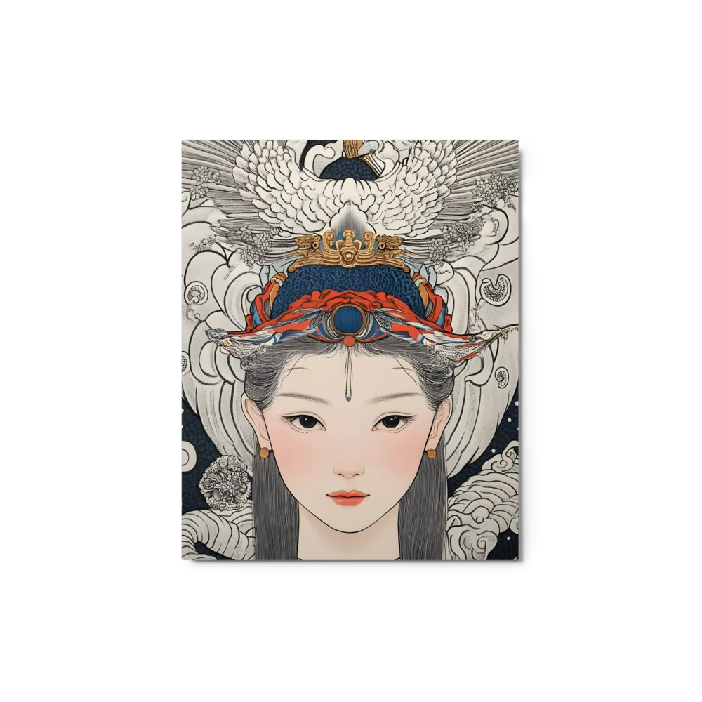 Celestial Empress Portrait 
 Canvas with White Frame