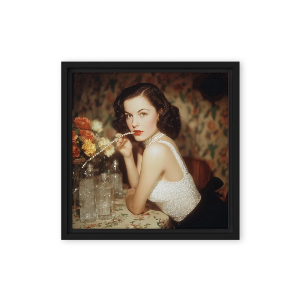 Woman with Pearls | Art Print