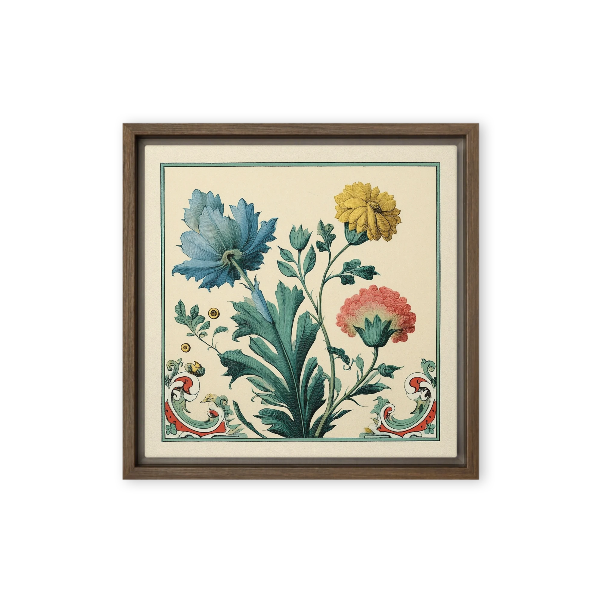 Antique Floral Triad | Art Print