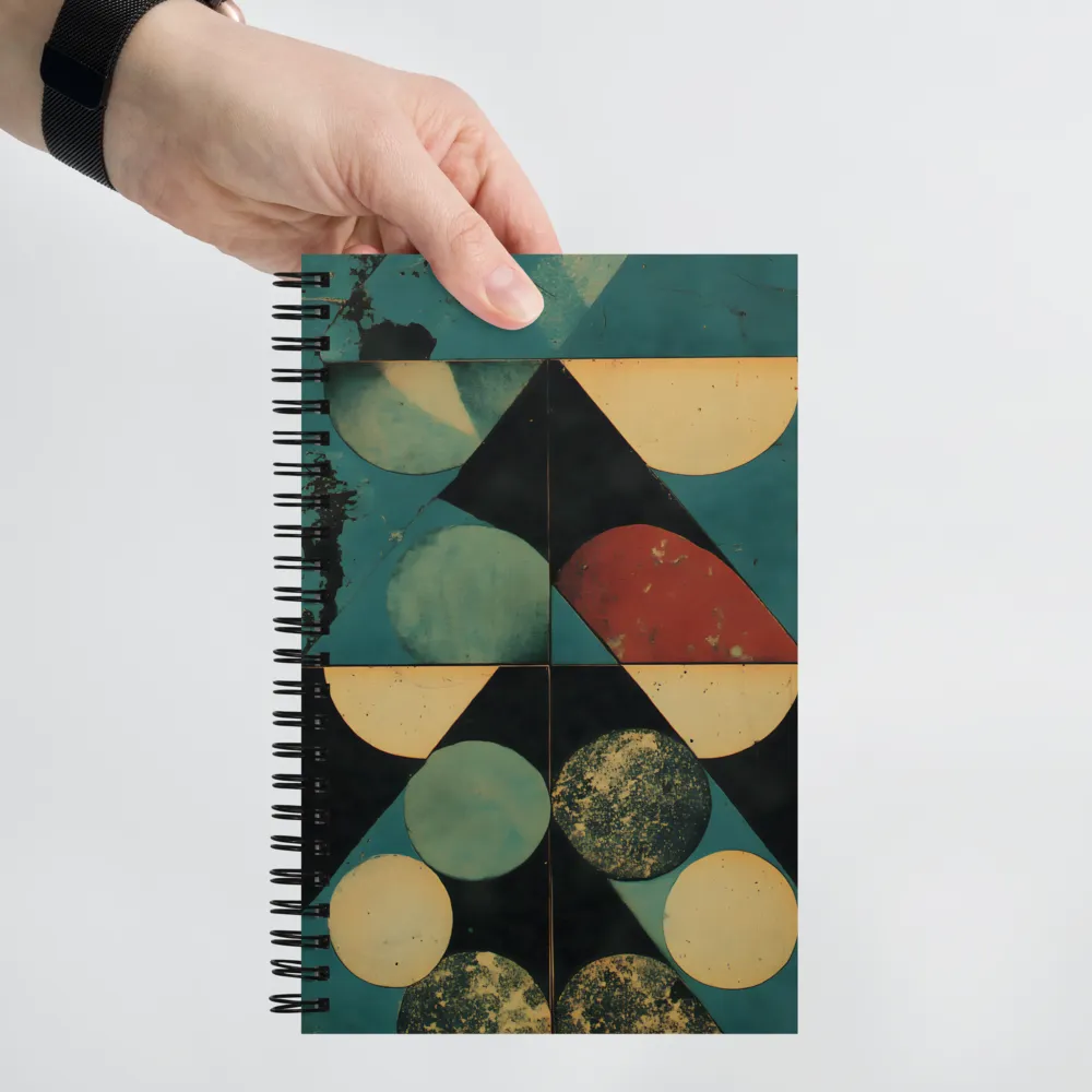 Distressed Geometric Abstraction 
 Spiral Notebook | 140 pages