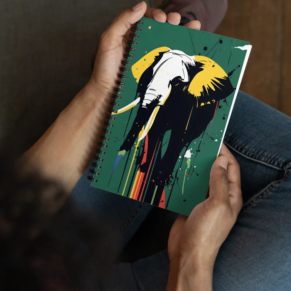 Chromatic Drip Elephant 
 Spiral Notebook | 140 pages