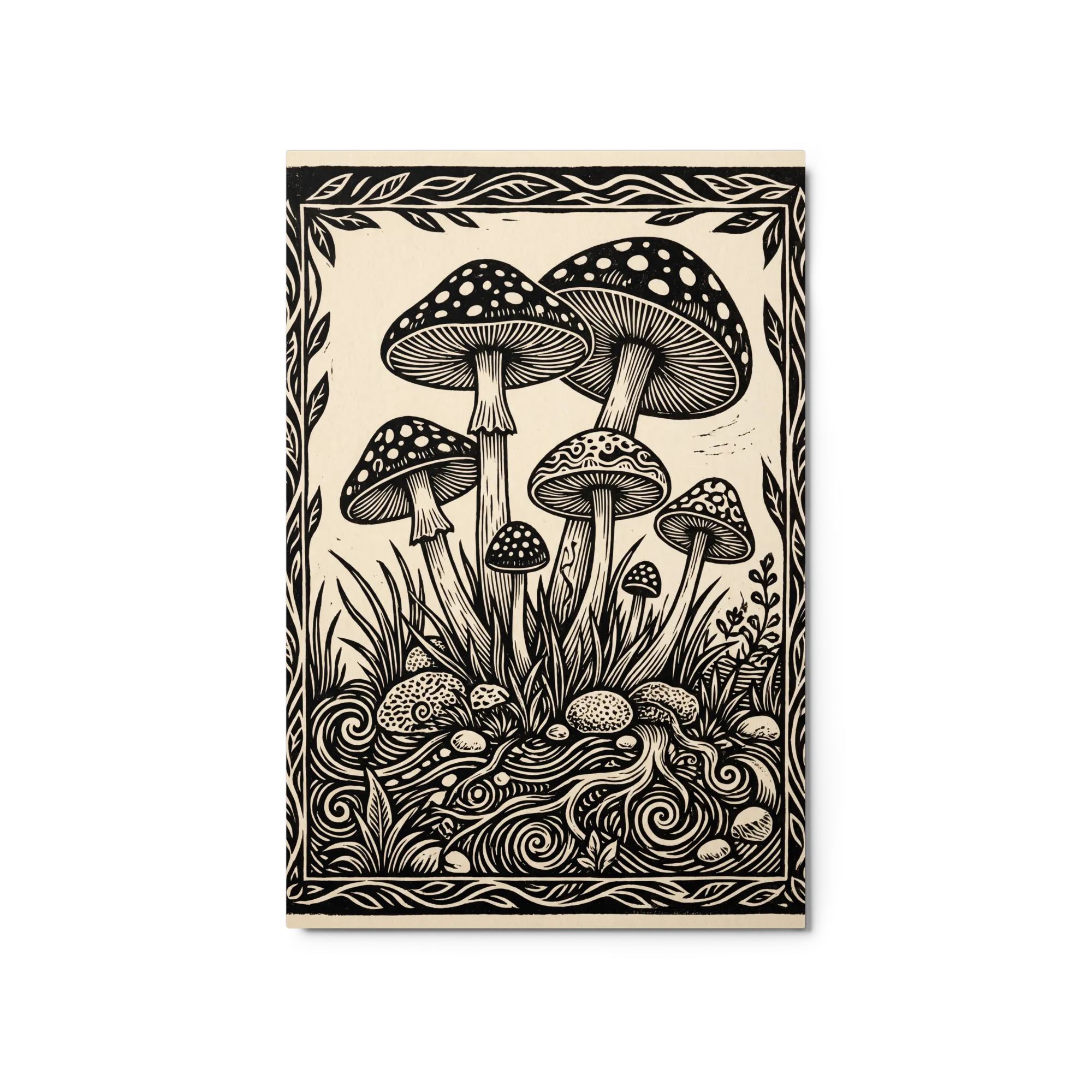 Enchanted Mushroom Forest 
 Metal Print | 16″x 20″