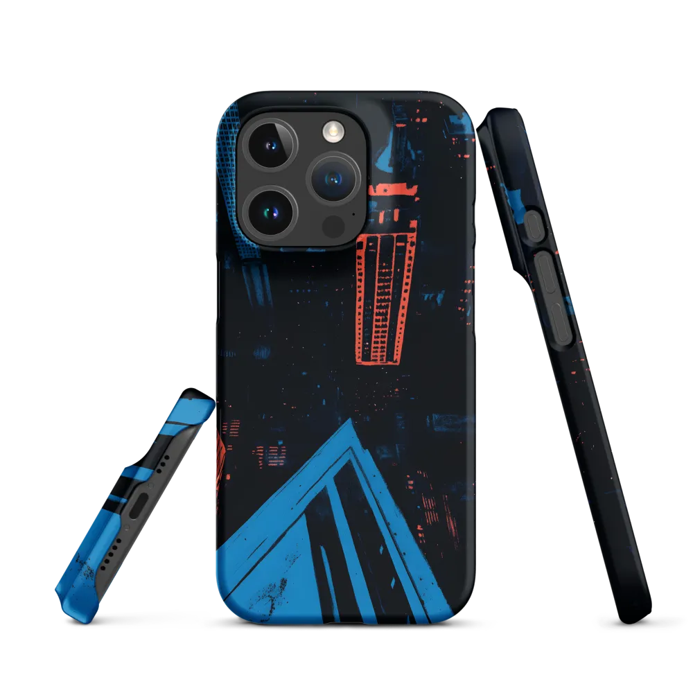 Nocturnal Cityscape in Blue and Orange | Phone Case