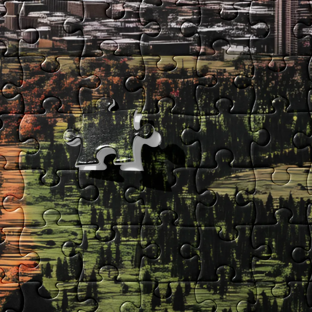 Contrasting Realms 
 Jigsaw Puzzle in Tin Box