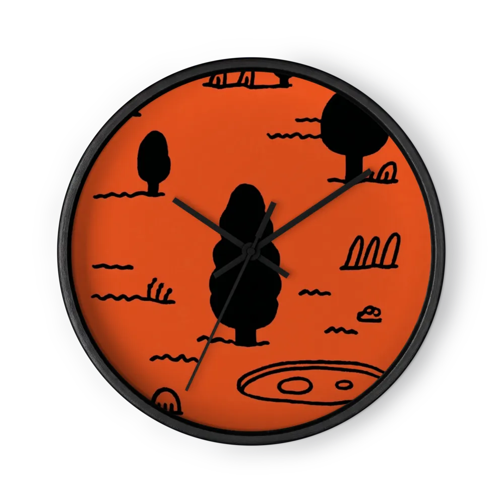 Orange Tree Landscape | Wall Clock