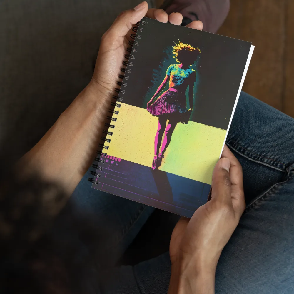 Psychedelic Dance Silhouette 
 Spiral Notebook | 140 pages