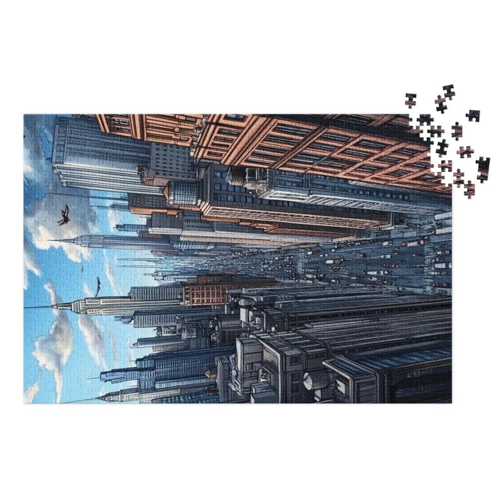 Urban Cityscape Illustration | Jigsaw Puzzle (252/520 pieces)