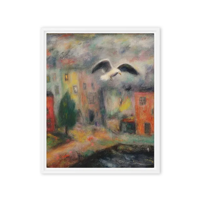 Flight Over the Colorful City | Art Print