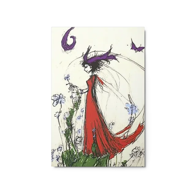 Red-Gowned Reverie | Art Print
