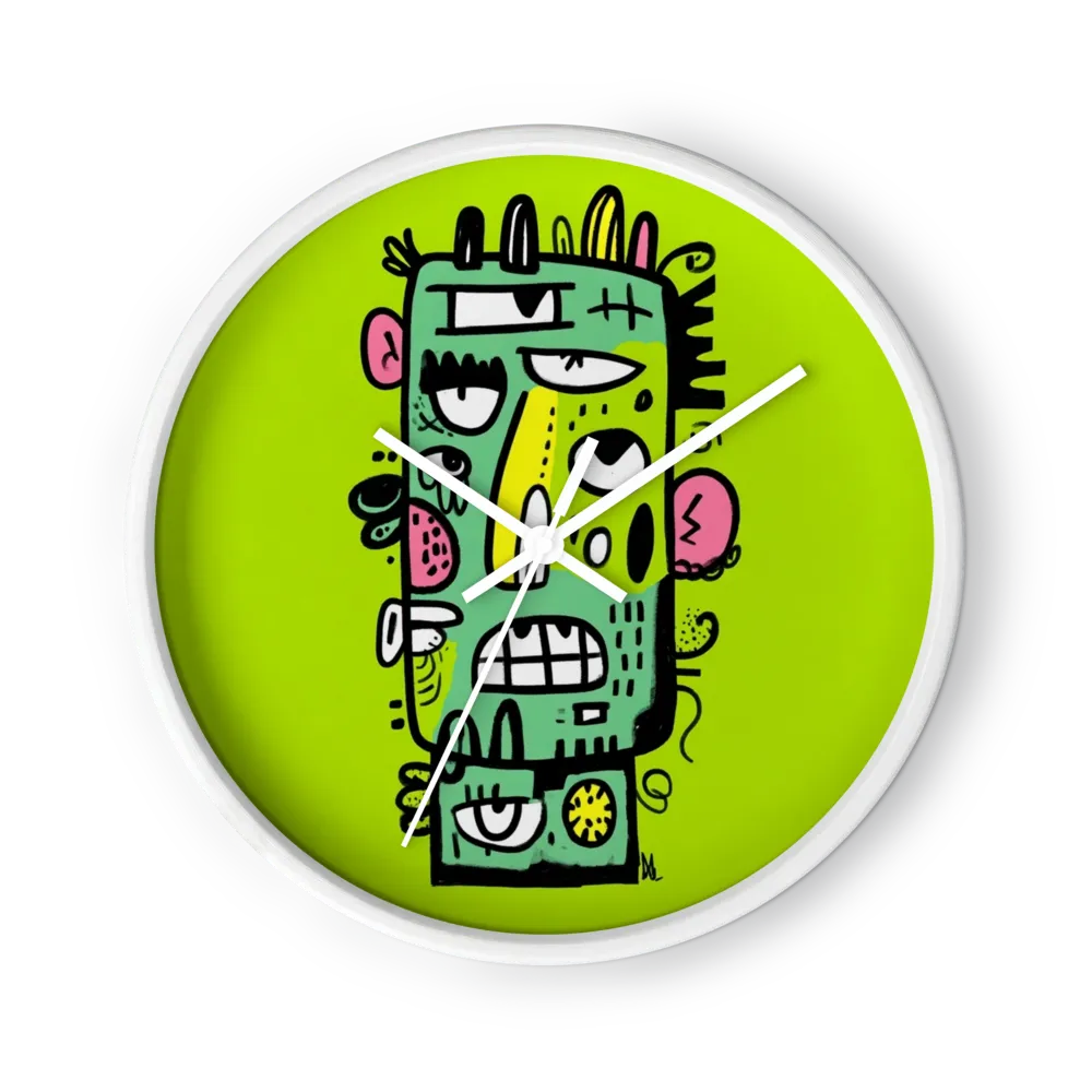 Neo-Expressionist Creature | Wall Clock