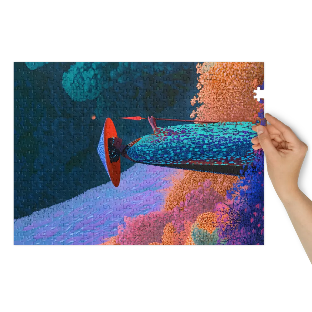 Woman in Vibrant Landscape | Jigsaw Puzzle (252/520 pieces)