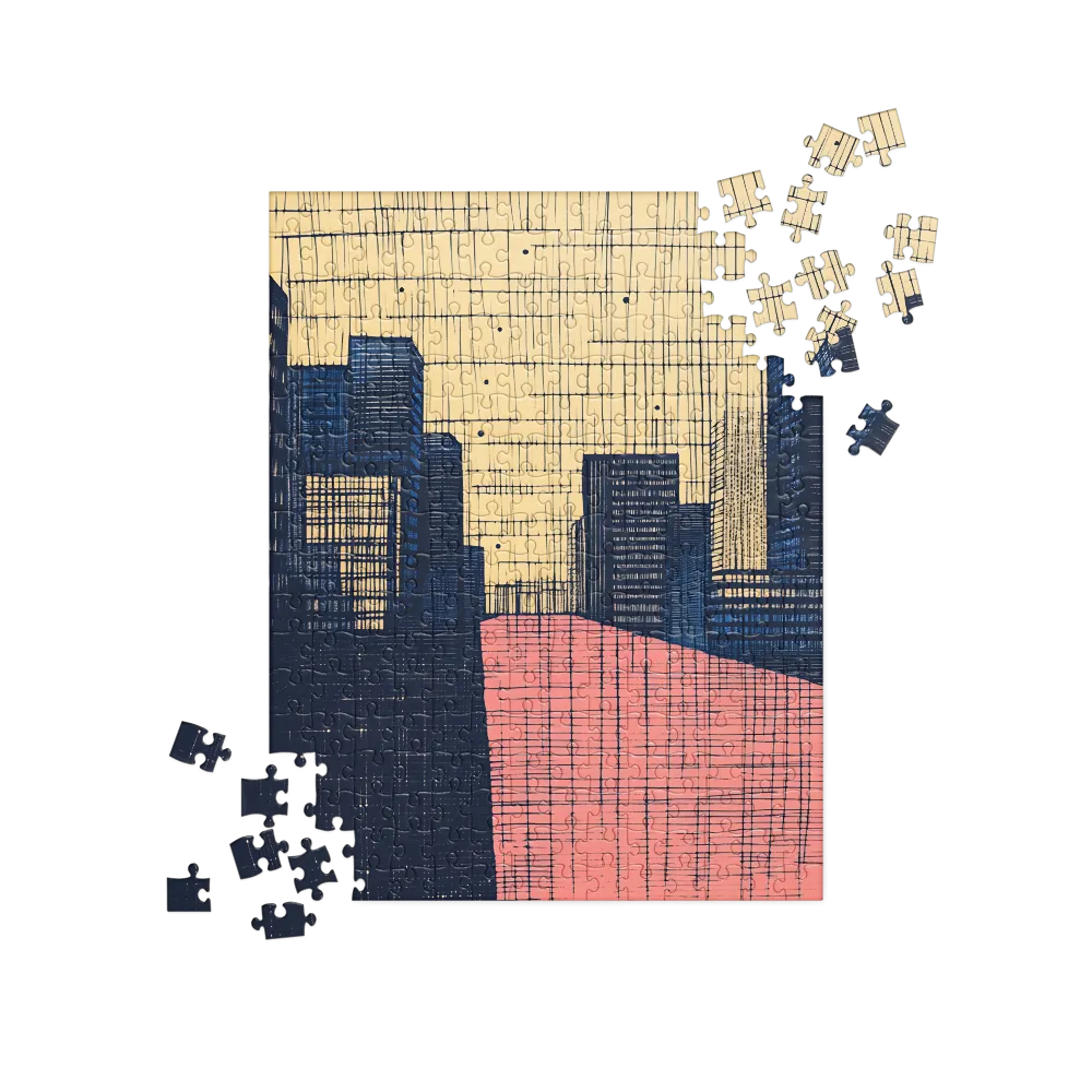 Urban Echoes: A Minimalist Cityscape