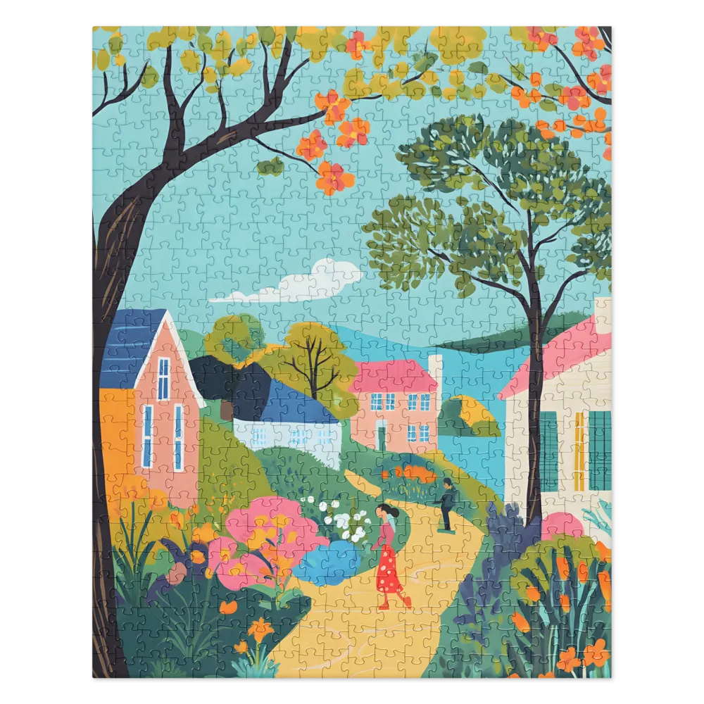 Lakeside Village Stroll 
 Jigsaw Puzzle