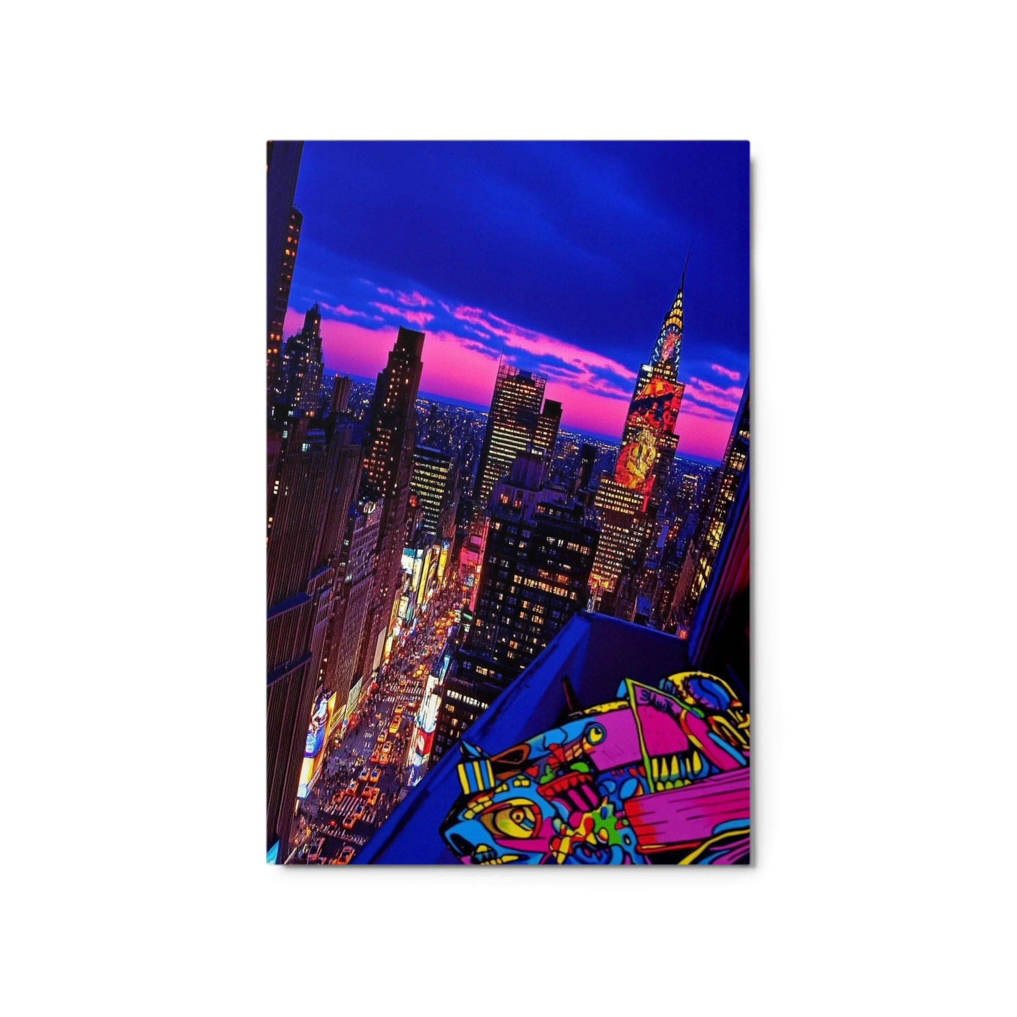 Times Square Cityscape with Neon Lights
