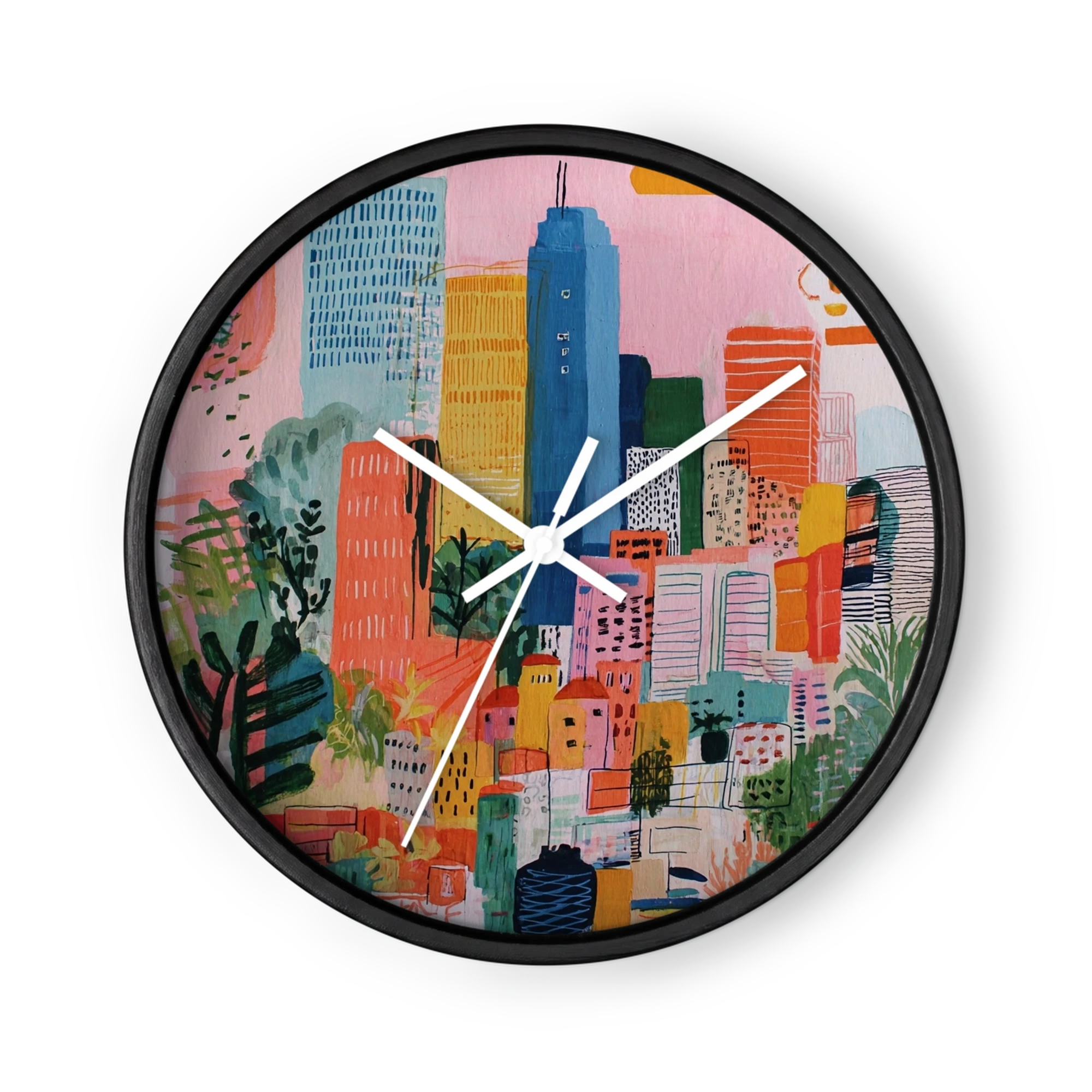 Vibrant Pastel City Skyline