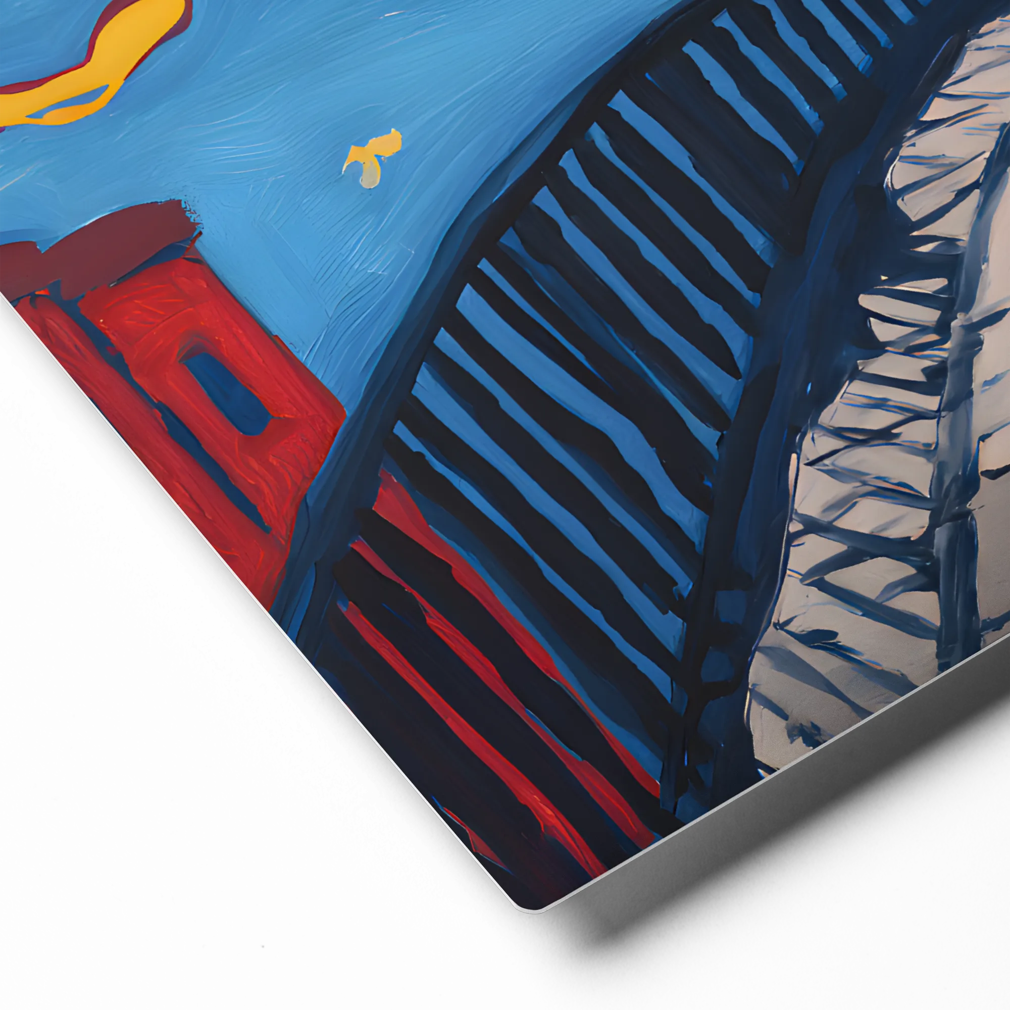 Stroll Through a Vivid City 
 Canvas with Black Frame