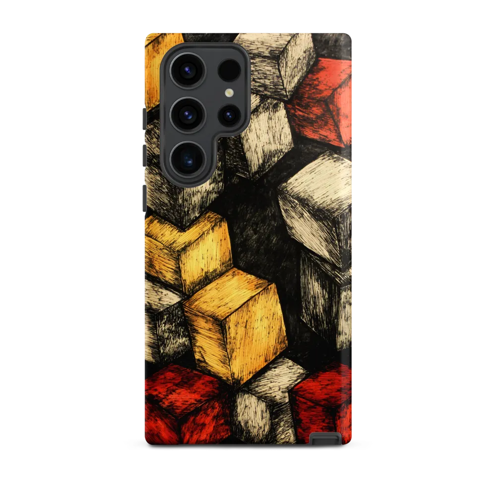 Abstract Composition of Colored Cubes | Phone Case
