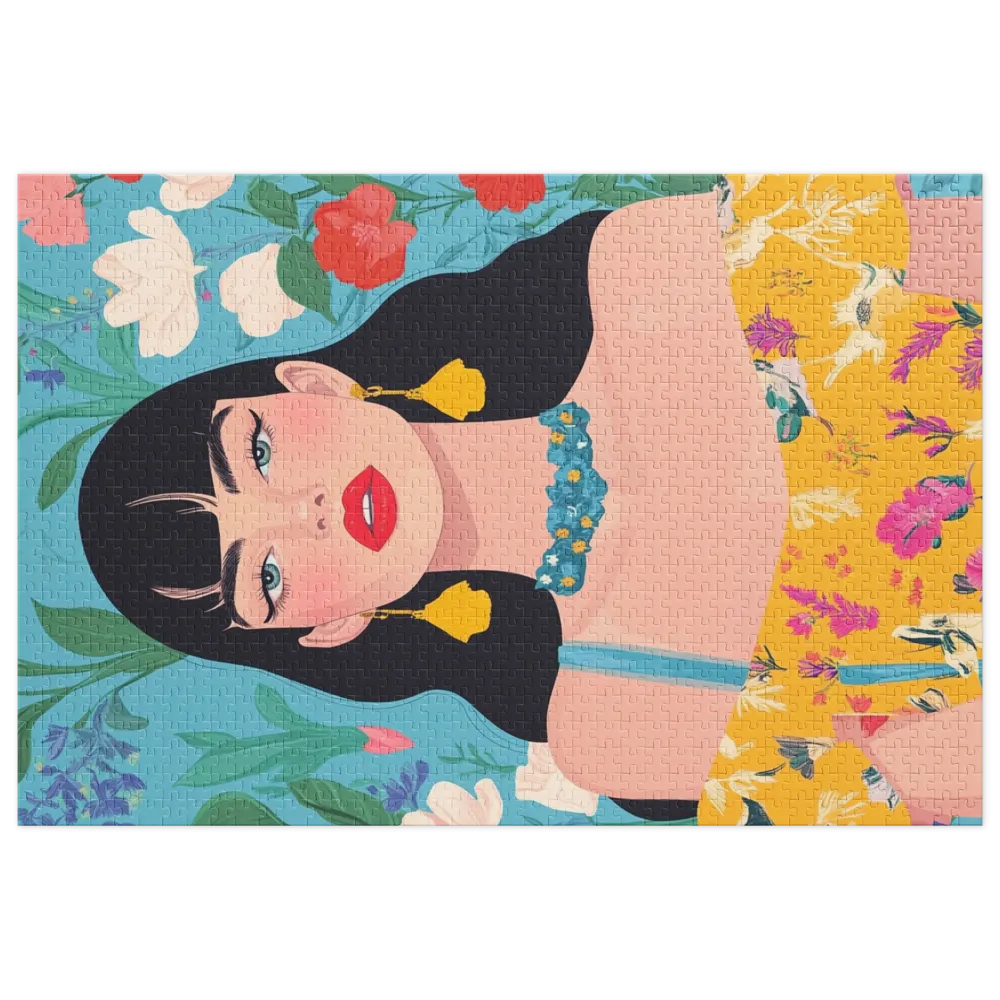 Floral Portrait Illustration | Jigsaw Puzzle (252/520 pieces)
