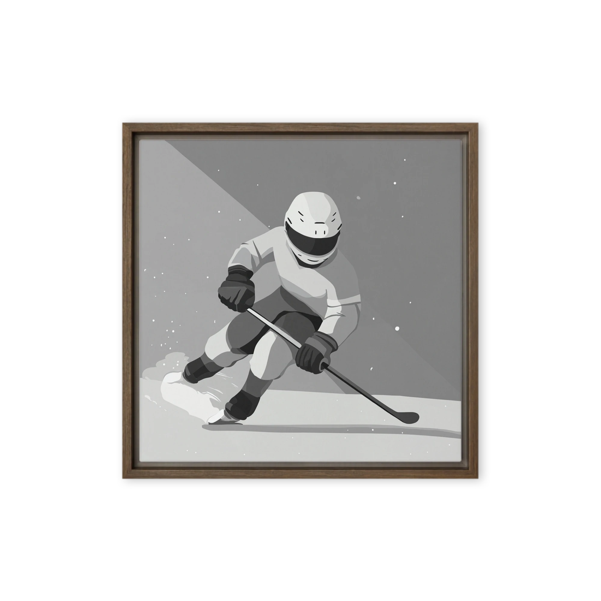 Minimalist Skiing Athlete Illustration