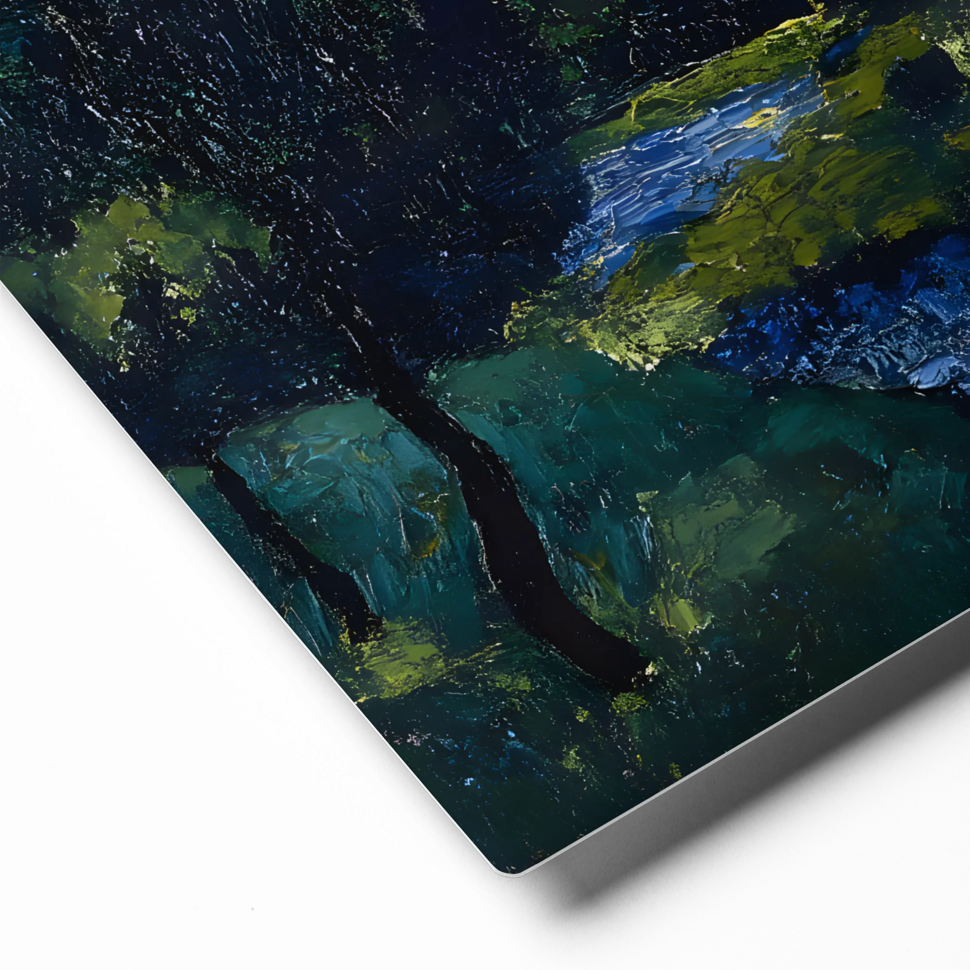 Blue Mountain River 
 Canvas with Black Frame