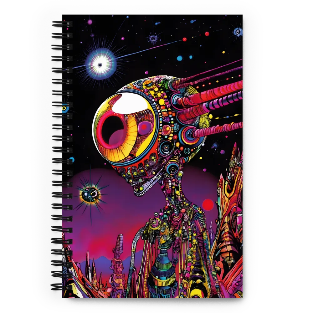 Cosmic Psychedelic Alien 
 Spiral Notebook | 140 pages