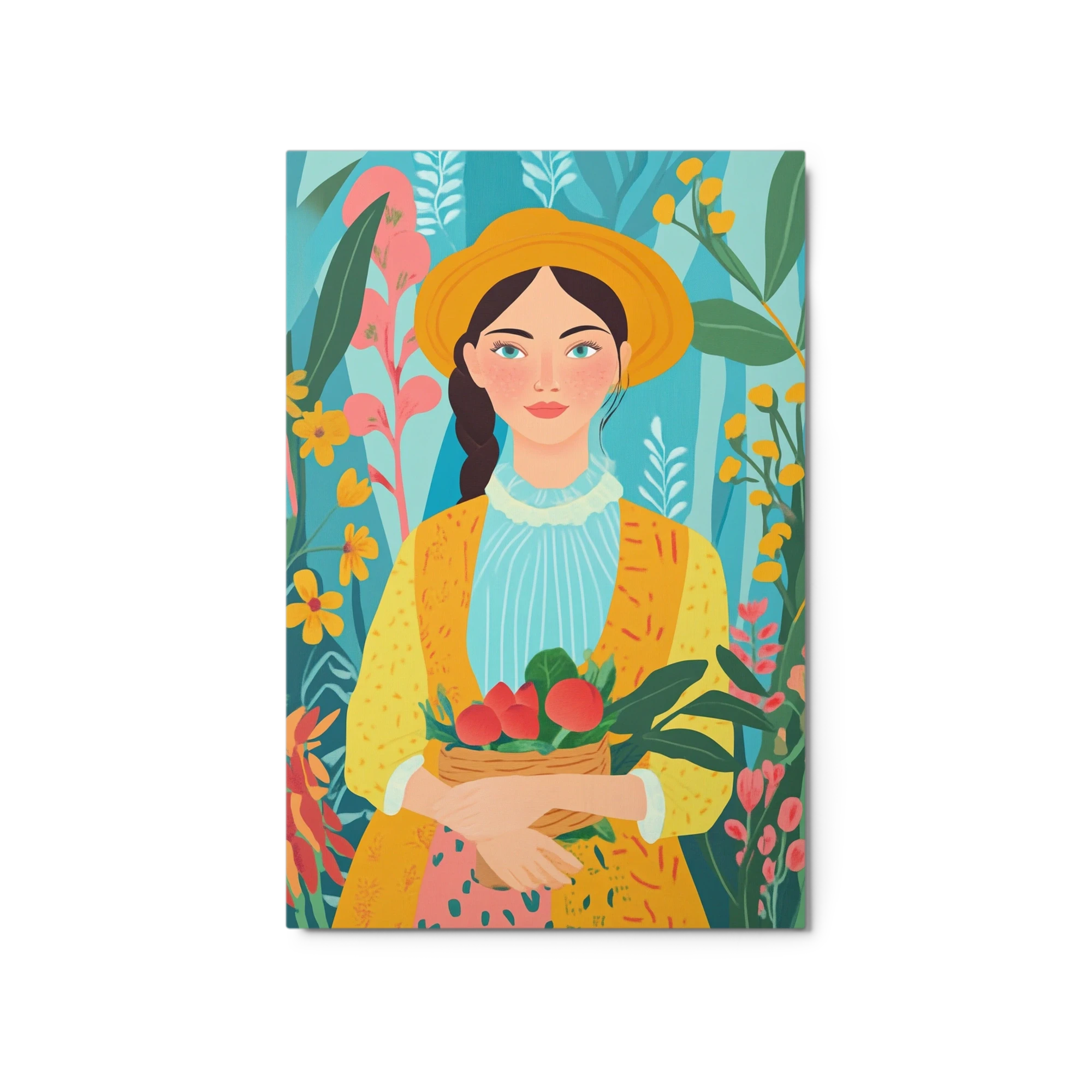 Woman with Flowers Portrait