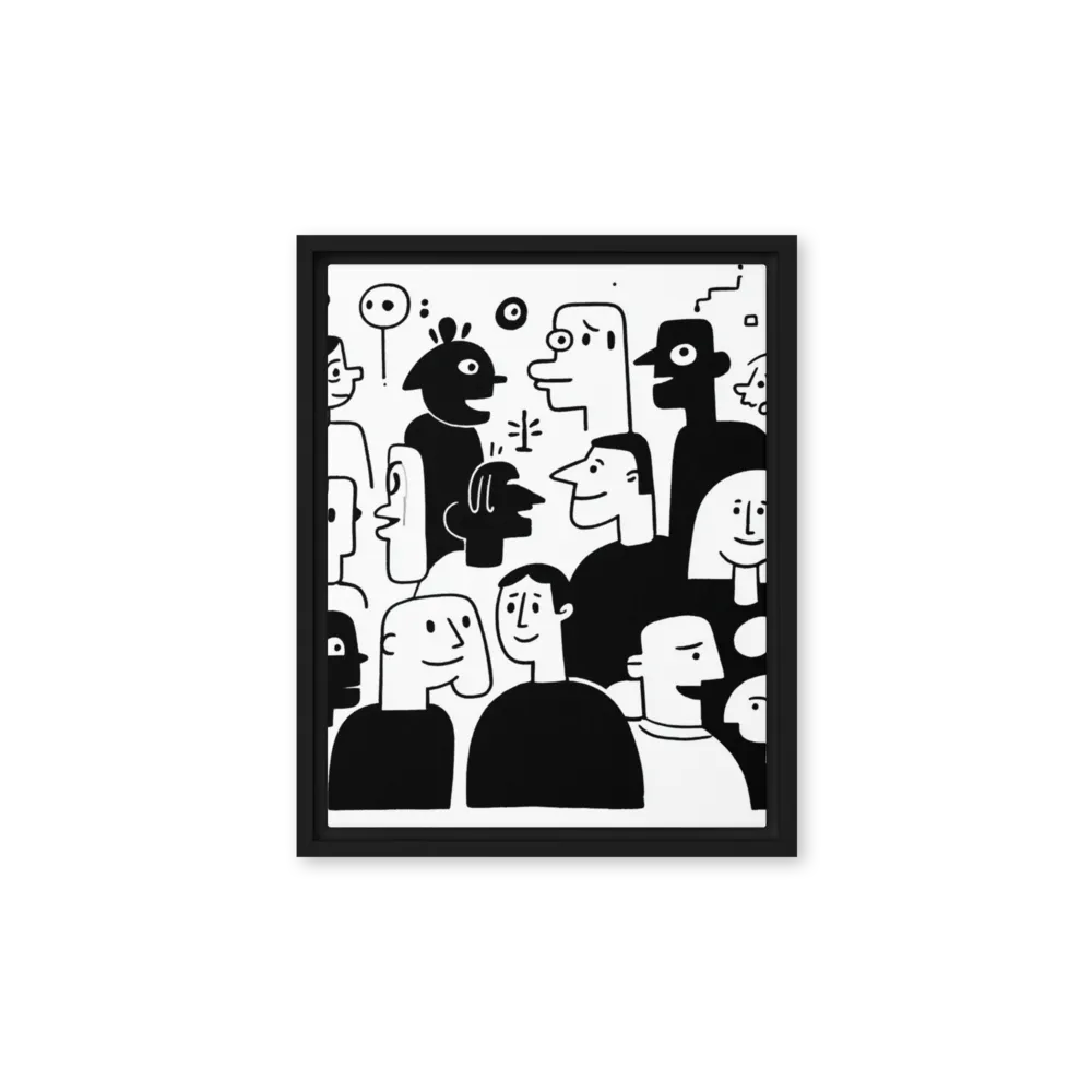 Faces in the Crowd 
 Poster with White Frame | 12″x 12″
