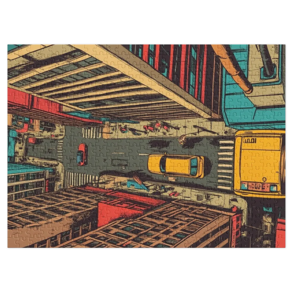 Urban Overhead 
 Jigsaw Puzzle in Tin Box