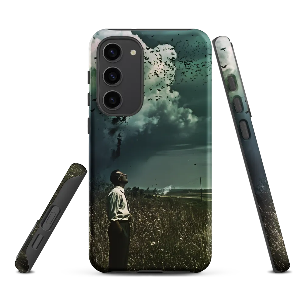 Surreal Man in Landscape with Birds | Phone Case