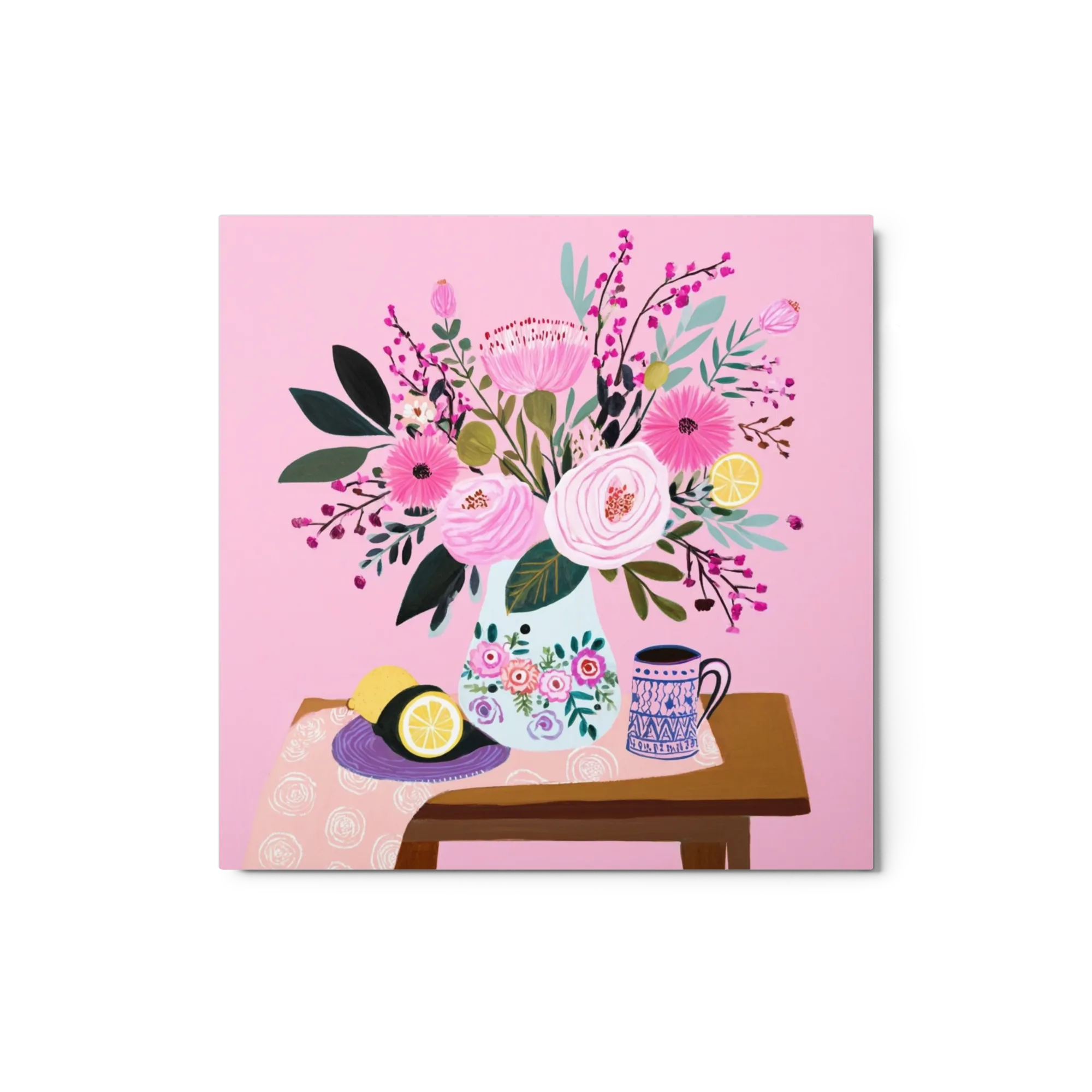 Pink Bouquet with Lemons