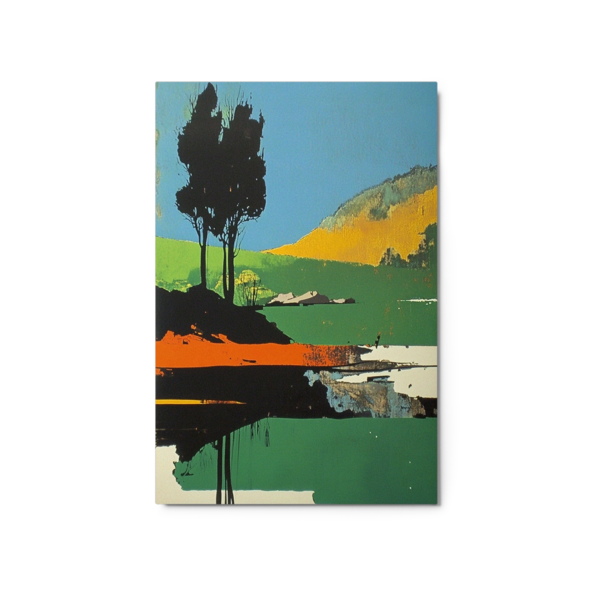Abstract Landscape with Trees and Water