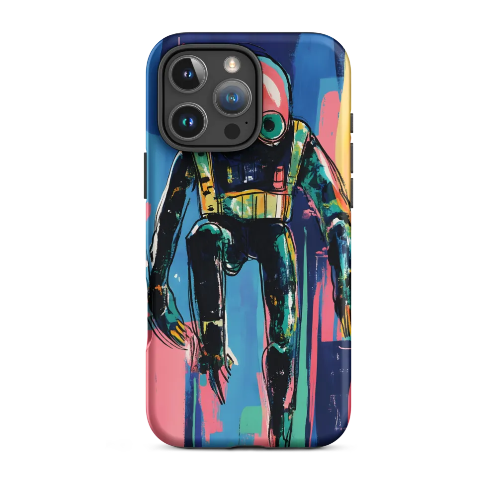 Diver in Vibrant Motion | Phone Case