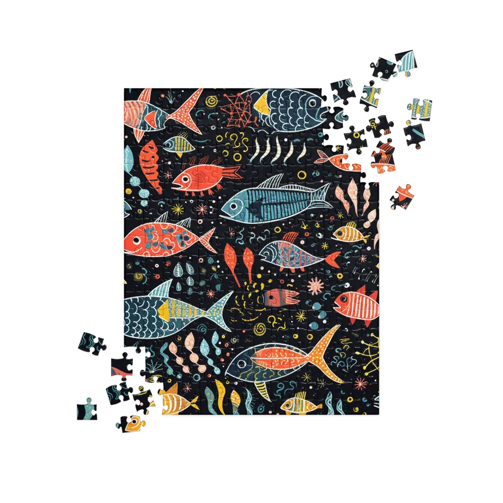 Whimsical Ocean Pattern 
 Jigsaw Puzzle