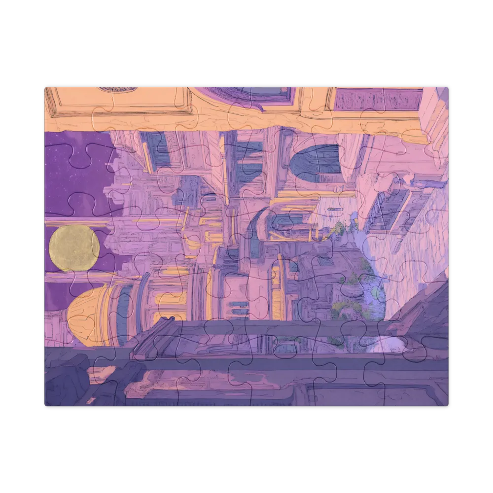 Celestial Metropolis Nightfall 
 Jigsaw Puzzle in Tin Box