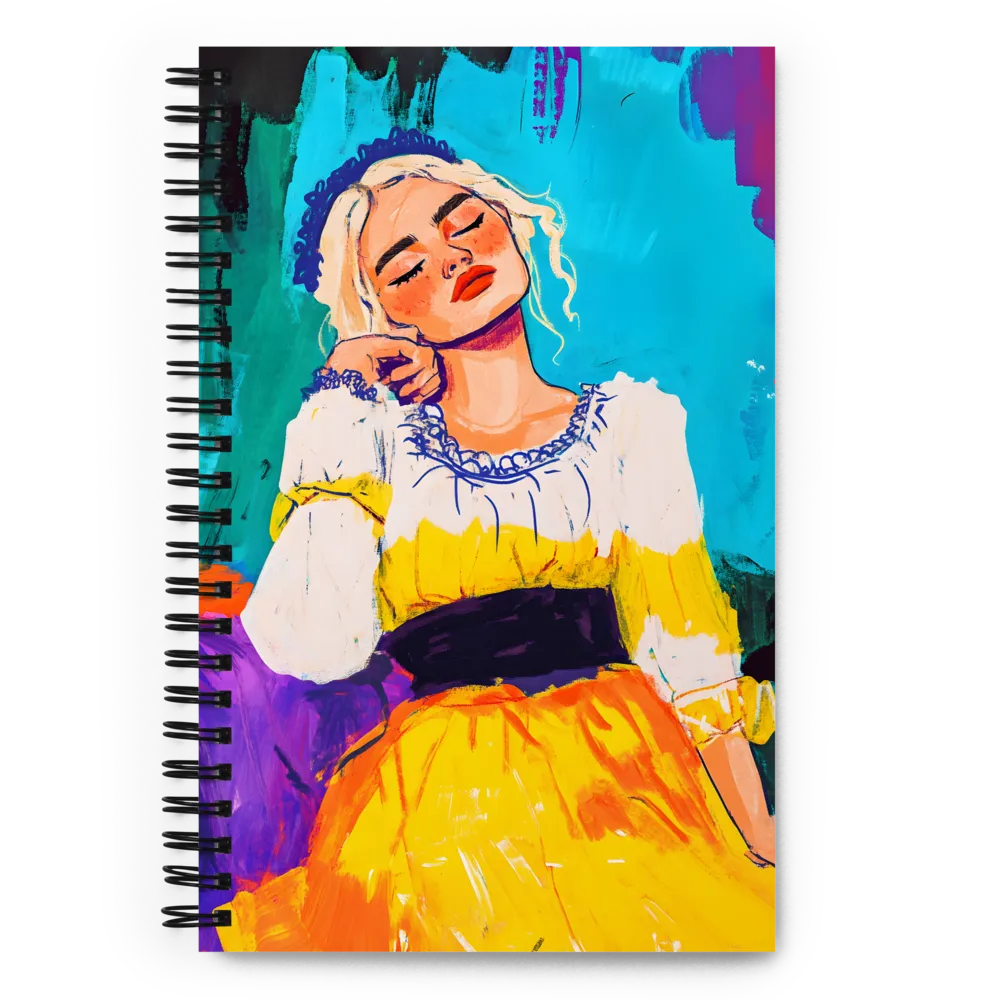 Expressive Woman Portrait 
 Spiral Notebook | 140 pages