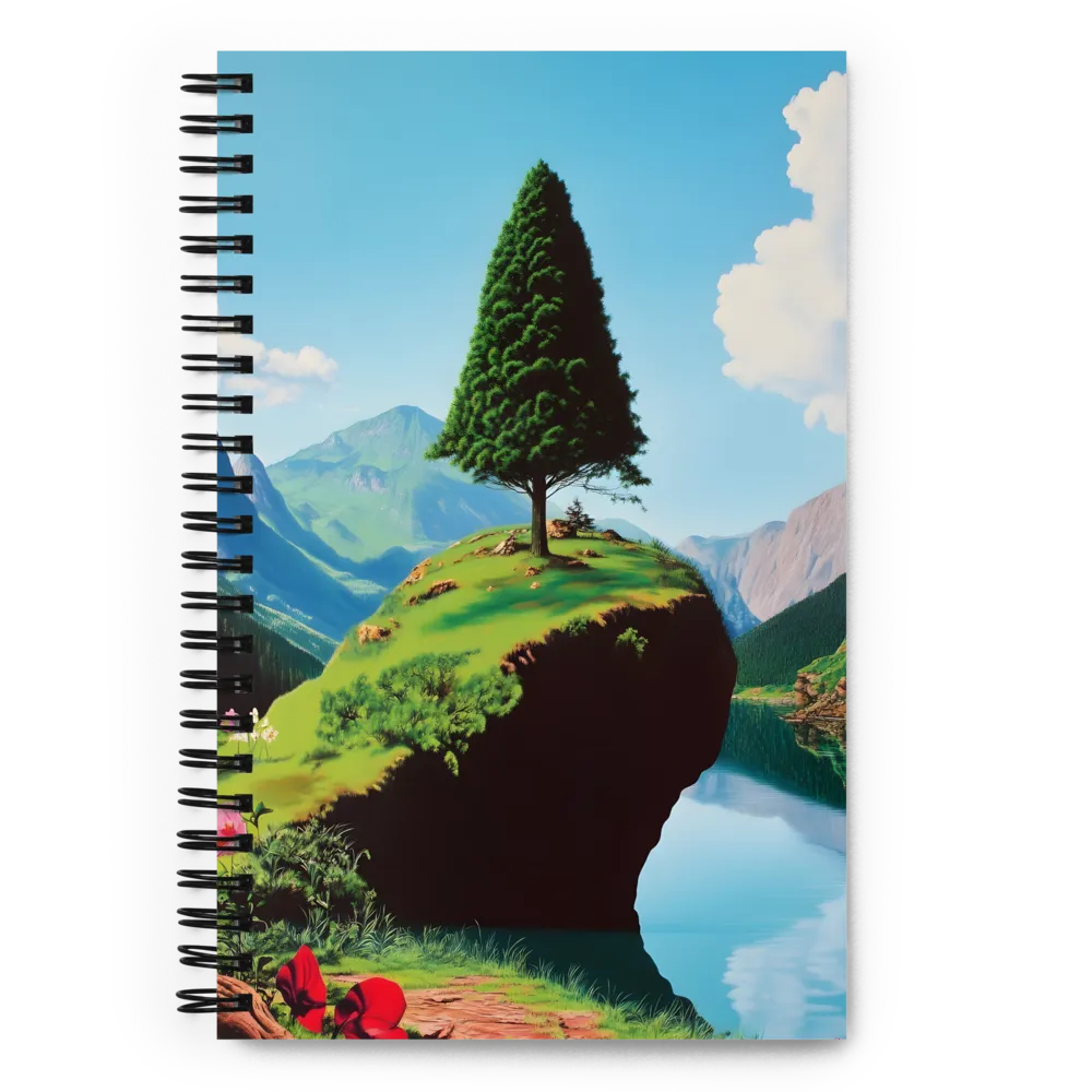 Solitary Tree on Cliff 
 Spiral Notebook | 140 pages