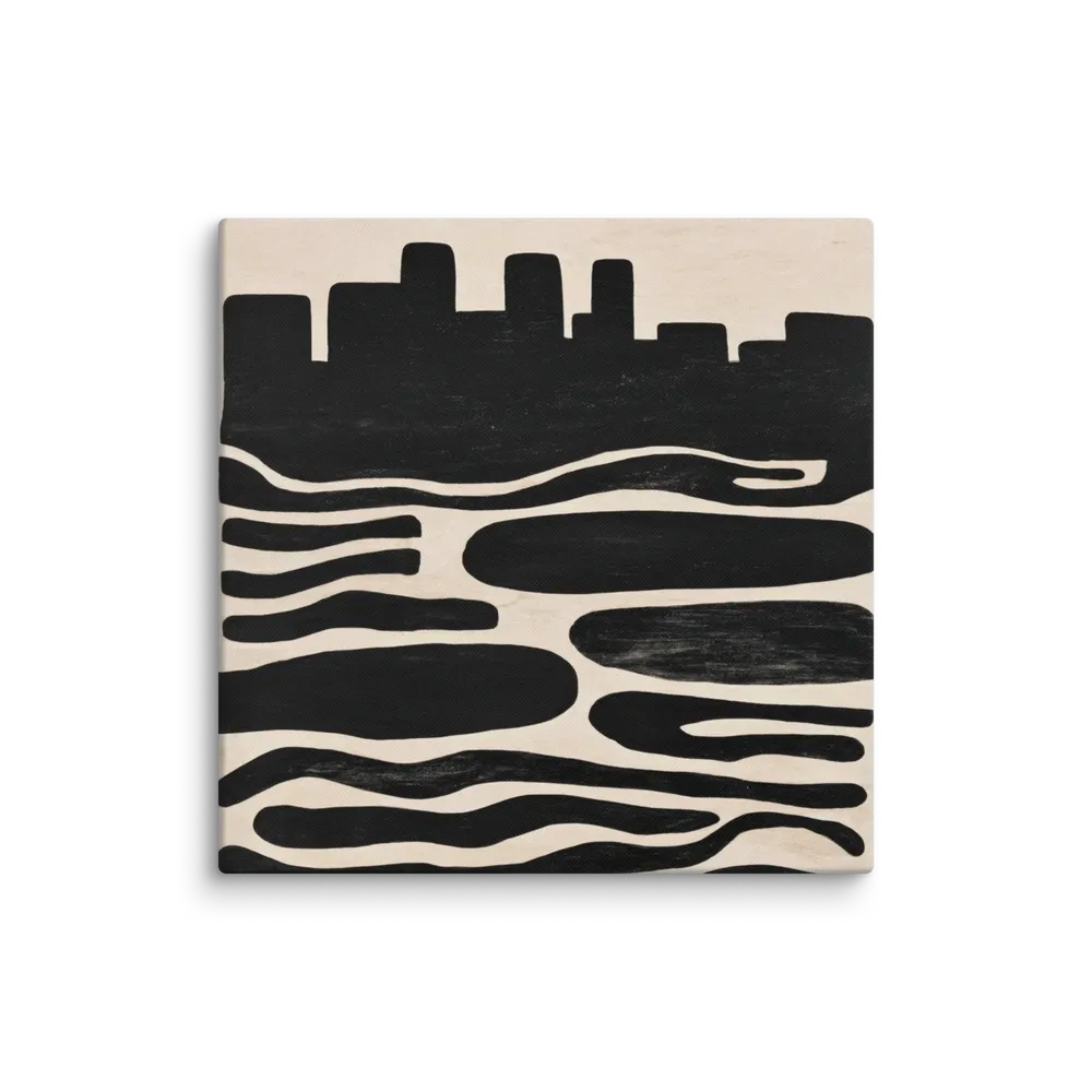 Primal cellular forms and vessel outlines — Matte silhouettes on gesso