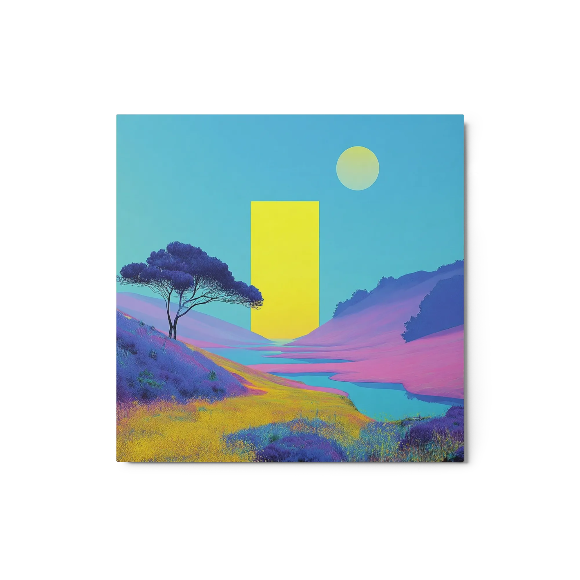 Yellow Monolith in Pastel Valley