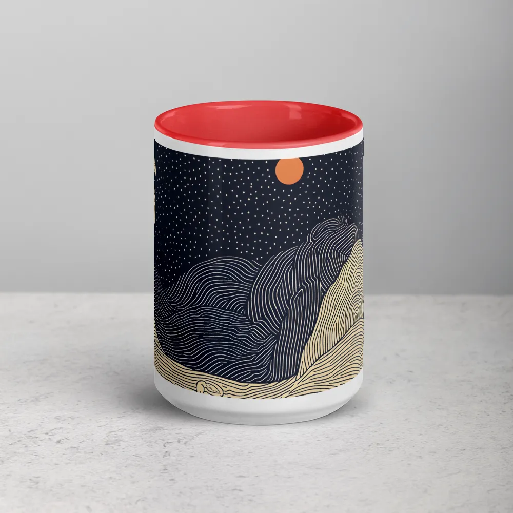 Starlit Oasis 
 Mug with Yellow inside